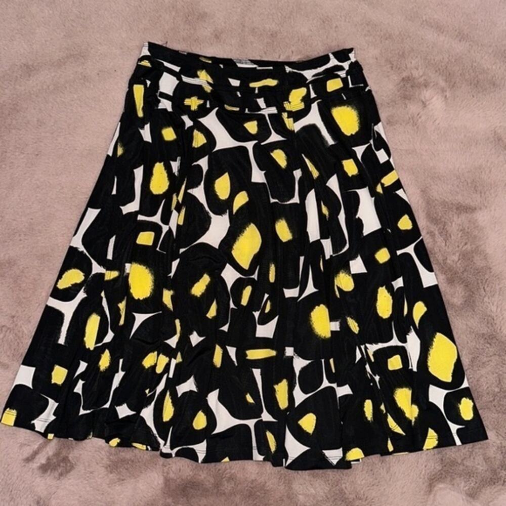 Gorgeous Yellow and Black A-line Skirt by Lapis Size Small